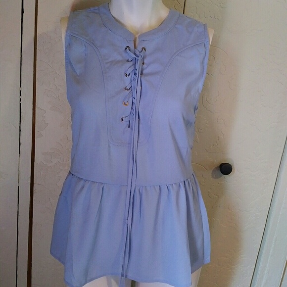 Blue Peplum top - Picture 1 of 1